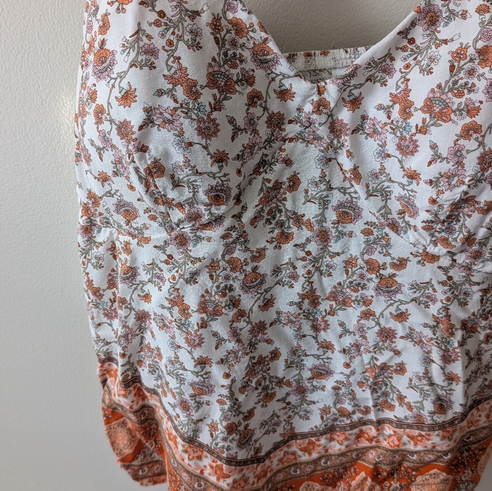 No Boundaries Women's Paisley Cottage Core Vibes Tank Top Size XXL Juniors - Picture 9 of 13